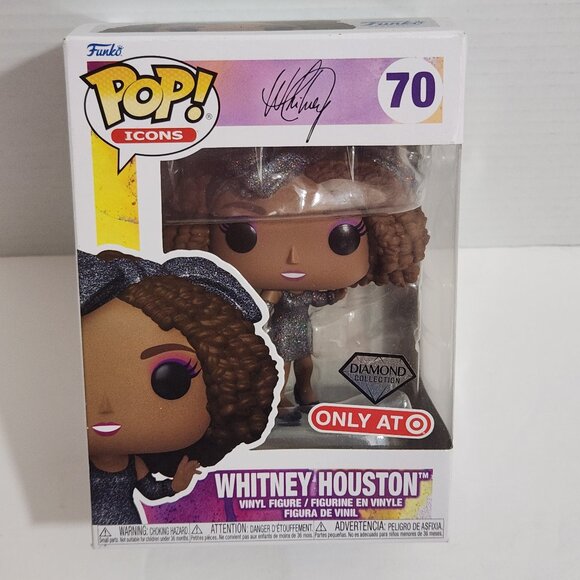 Funko POP! Icons - Whitney Houston #70 - Diamond Collection Target Exclusive - Picture 1 of 6